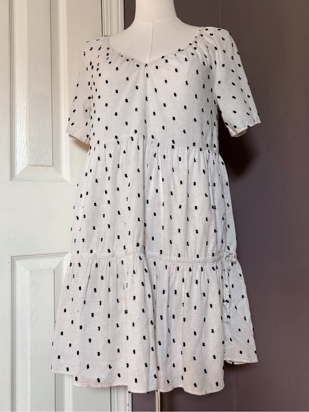 Madewell Polka Dot Babydoll Dress XS | Retro 90s Grunge 2010s Twee Indie